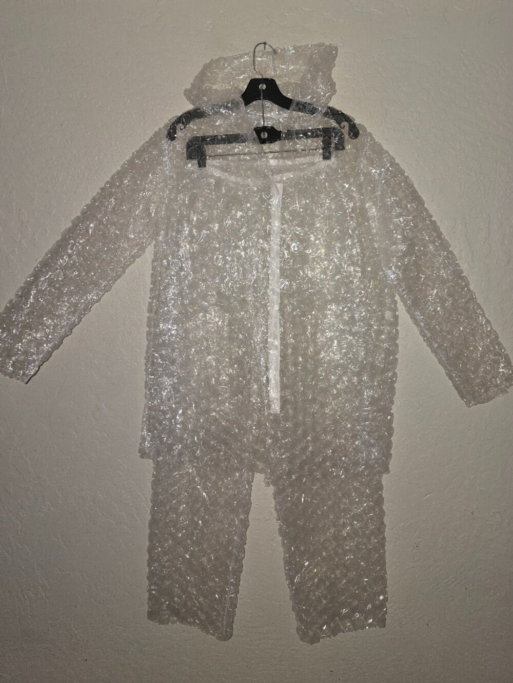 Air Bubble Wrap Hooded Suit by Thumbs Up Hooded Jacket / Elastic Waist Pant MED